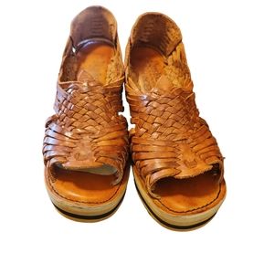 Vintage Buskens Leather Wedge